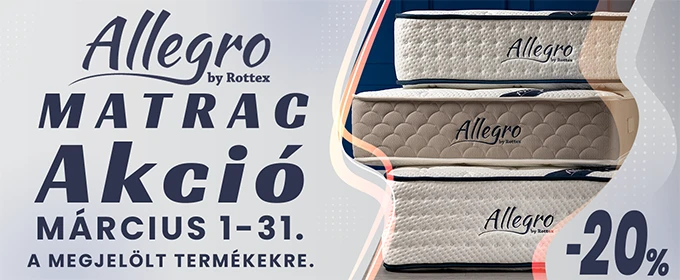 Allegro matracok 20% kedvezménnyel!