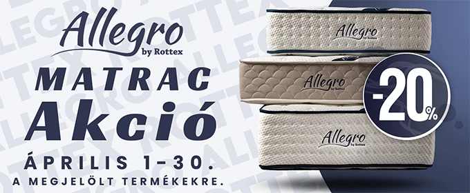 Allegro matracok 20% kedvezménnyel!