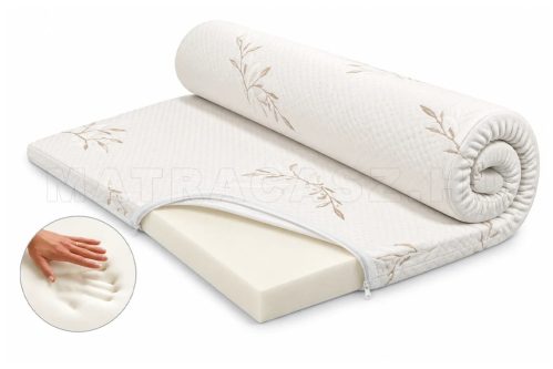 8 cm strapabíró memory fedőréteg - 60 kg/m3 120x200 Aloe Vera huzattal