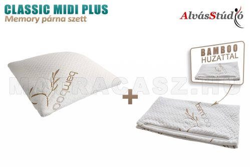 AlvásStúdió Classic Midi Plus memory párna szett - Bamboo huzattal