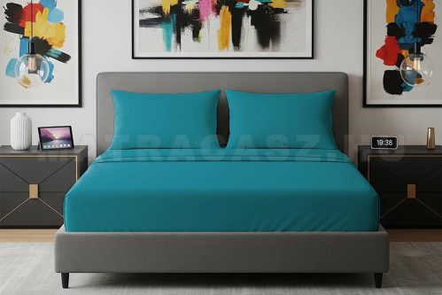 Alvásstúdió Jersey gumis lepedő Türkiz 120x200 cm
