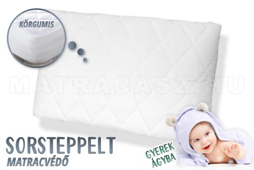 AlvásStúdió sorsteppelt gyerek matracvédő (körgumis) 60x120