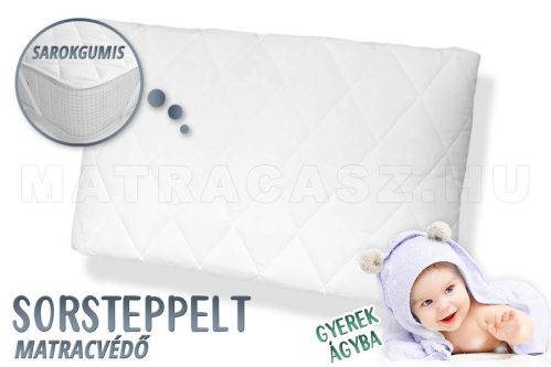 AlvásStúdió sorsteppelt gyerek matracvédő (sarokgumis) 60x120