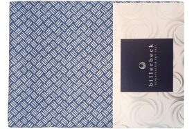   Billerbeck Bianka 3 részes pamut ágyneműhuzat - kék fehér mintás