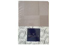   Billerbeck Bianka 3 részes pamut ágyneműhuzat - beige kocka mintás