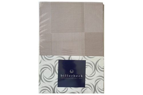 Billerbeck Bianka 3 részes pamut ágyneműhuzat - beige kocka mintás