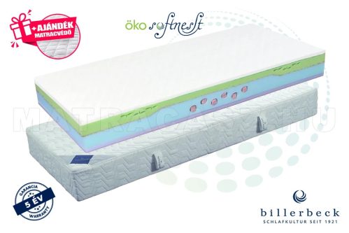 Billerbeck Davos 7 zónás hideghab matrac Öko SoftNesst padozattal 90x200