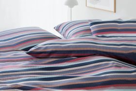   Elegante 3 részes Mako-szatén ágyneműhuzat - COLOR STRIPE