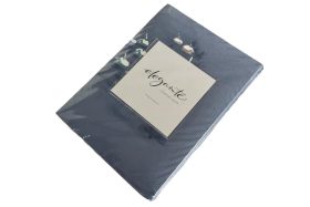   Elegante 3 részes Mako-szatén ágyneműhuzat - kék házikó