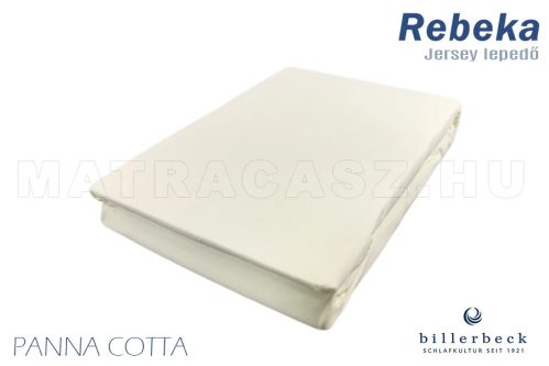 Billerbeck Rebeka Jersey gumis lepedő Panna Cotta 140-160x200 cm