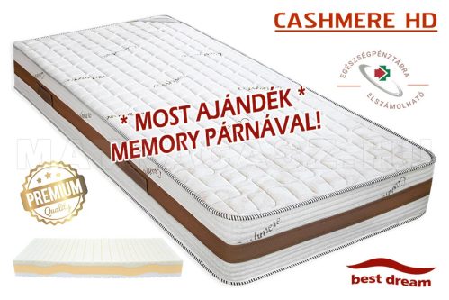 Best Dream Cashmere HD matrac 120x200 cm - ajándék memory párnával