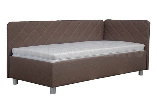 Fibi kárpitozott egyszemélyes ágy 1 fejvéggel és oldaltámlával 110x200