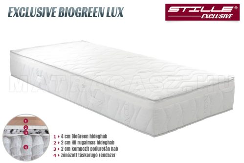 Exclusive BioGreen Lux táskarugós ágy matrac 200x200