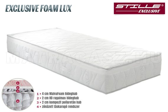 Exclusive Foam Lux táskarugós ágy matrac 140x200