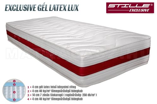 Exclusive Gél Latex Lux táskarugós matrac 130x200