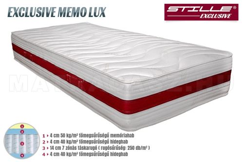 Exclusive Memo Lux táskarugós matrac 150x210