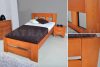 Javier pácolt, ágyneműtartós bükk ágy 140x200