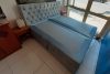Toscana világoskék OUTLET boxspring szövet ágy 180x200 (Soroksári út)