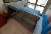 Toscana világoskék OUTLET boxspring szövet ágy 180x200 (Soroksári út)
