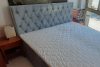 Toscana világoskék OUTLET boxspring szövet ágy 180x200 (Soroksári út)