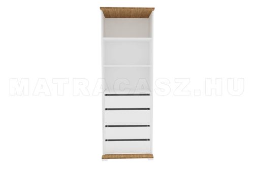 Manhattan 2 polcos,  4 fiókos középső gardróbszekrény elem (90 cm)