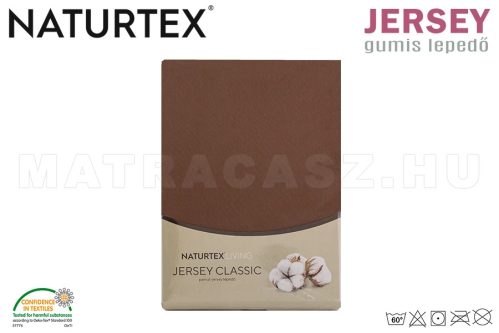 Naturtex Jersey gumis lepedő csokibarna 80-100x200 cm