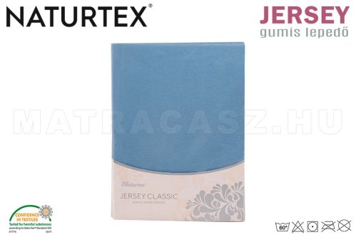 Naturtex Jersey gumis lepedő középkék 80-100x200 cm