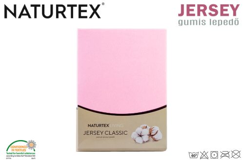 Naturtex Jersey gumis lepedő világos rózsaszín 90-100x200 cm