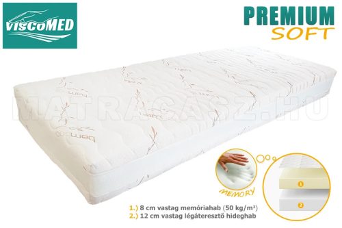 ViscoMed Premium SOFT memory matrac 80x200 steppelt aloevera