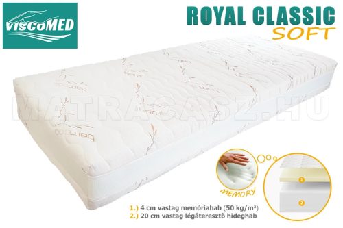 ViscoMed Royal Classic SOFT memory matrac 140x200 steppelt aloevera