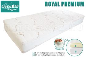 ViscoMed Royal Premium kemény memóriahab matrac 80x200 steppelt aloevera