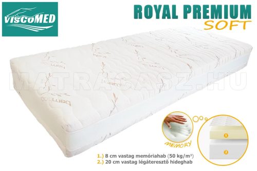 ViscoMed Royal Premium SOFT memory matrac 80x200 steppelt aloevera